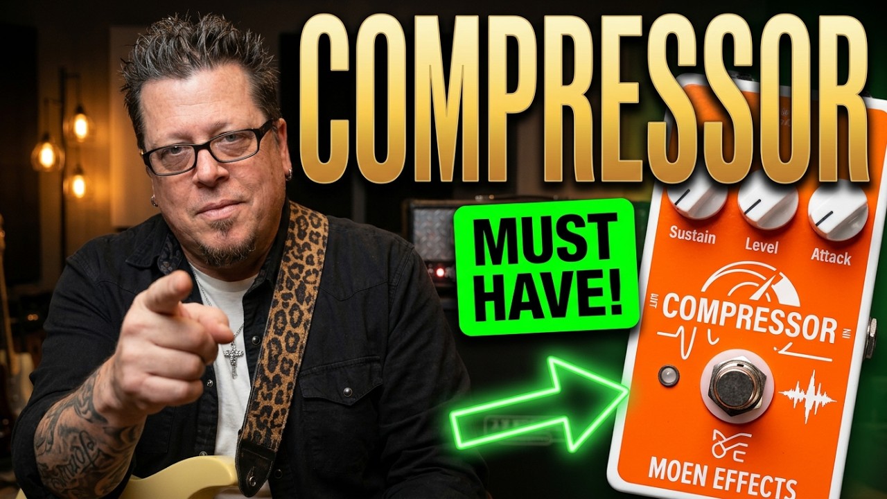 Demo of a COMPRESSOR PEDAL from Moen Effects by Mike Gross