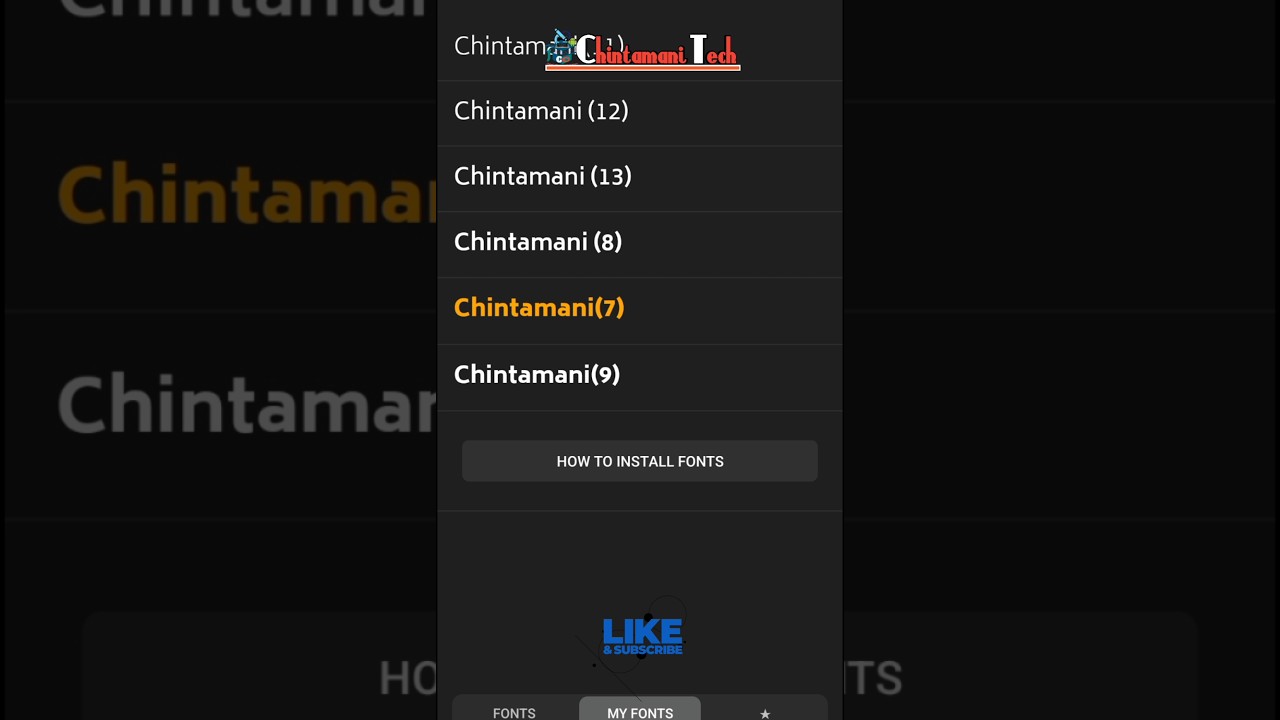 📱 How to add  Fonts in Phonto App |📃 Marathi Fonts in mobile  |#Short | chintamani tech