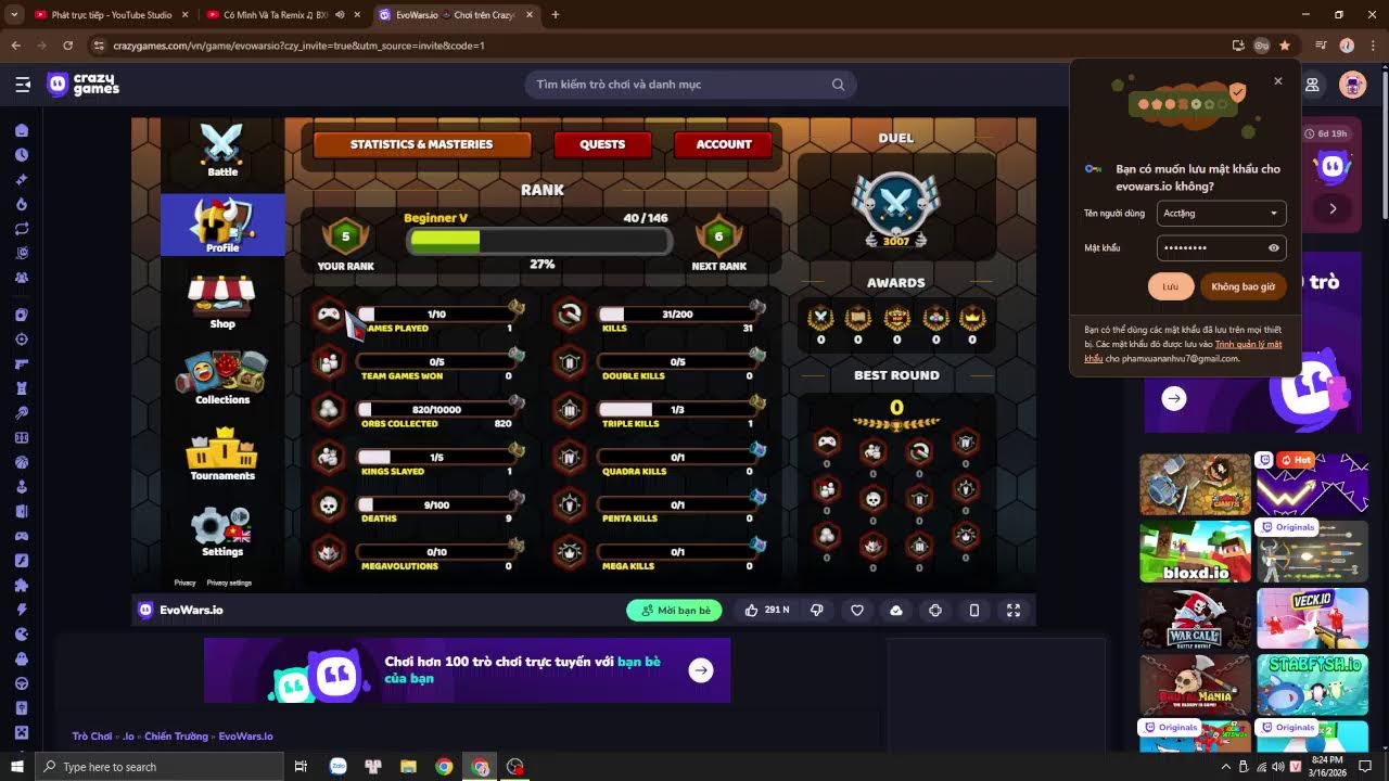 Evowars.io | LIVE!!!!
