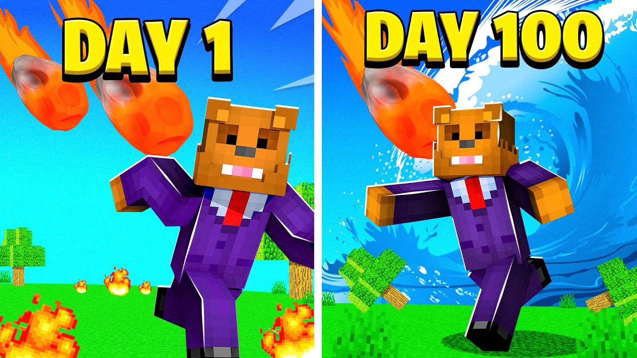 I Survived 100 Days Of Natural Disasters In Minecraft (Here's What Happened)
