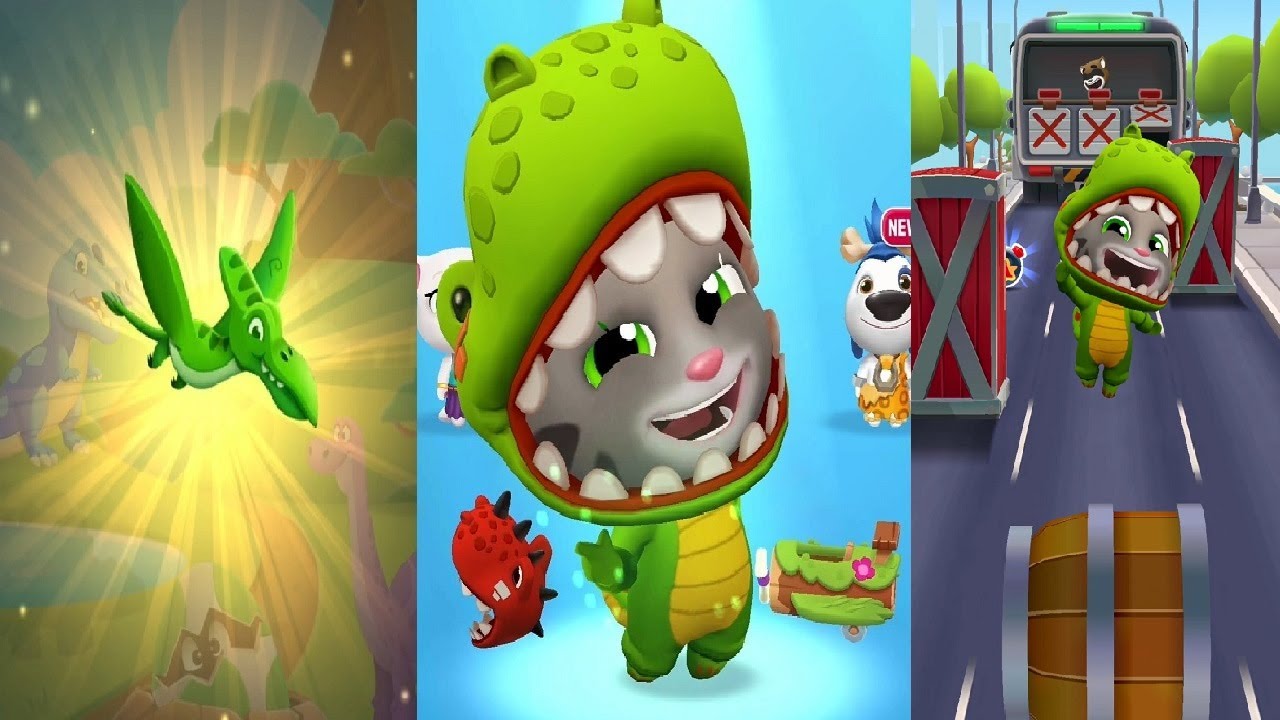 Talking Tom Gold Run New Update Dinosaur World Event  New Character Dino Tom UNLOCKED  GAMEPLAY
