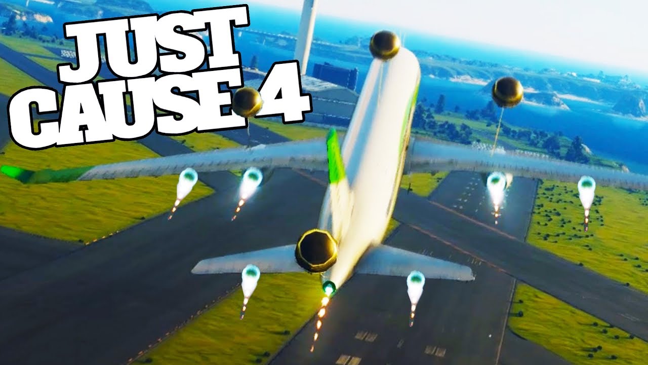 Helping Airplanes Fly With Giant Lifting Balloons And Rockets  In Just Cause 4