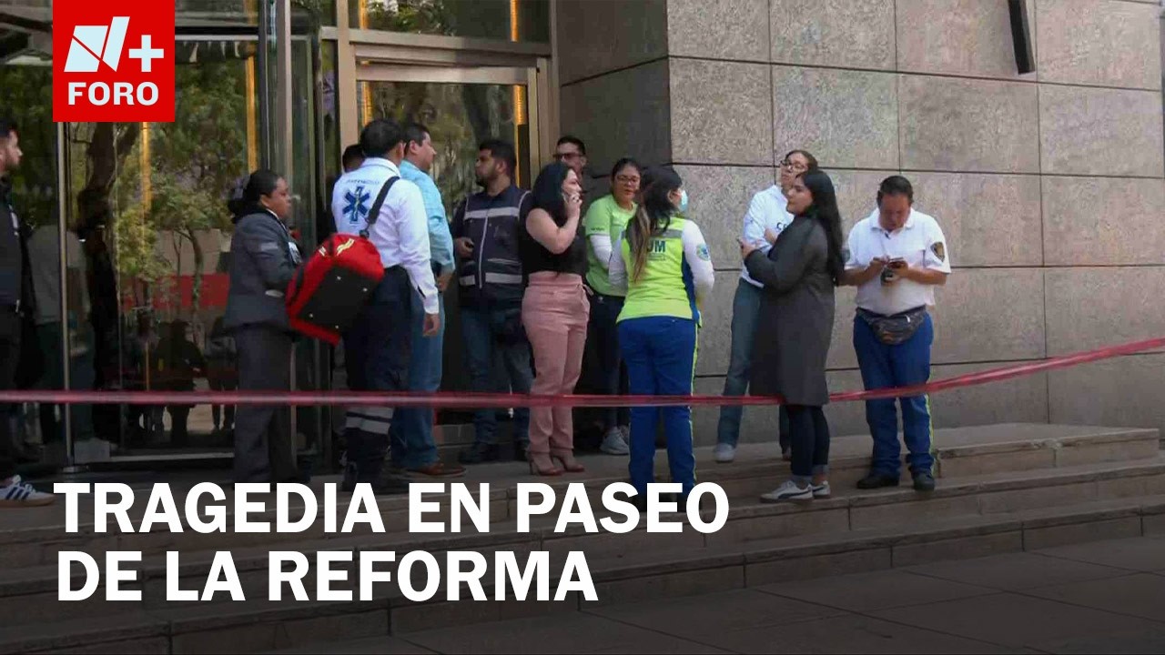 Mujer muere tras caer de edificio en Paseo de la Reforma, CDMX