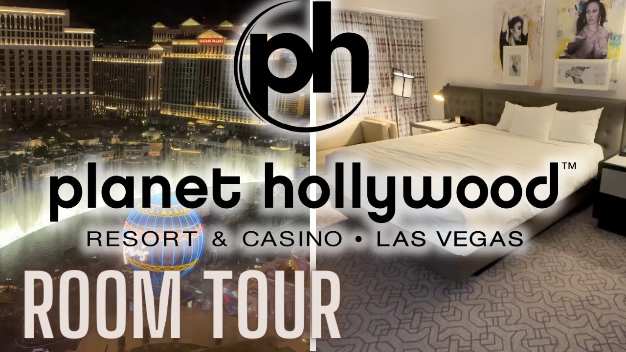 Номер Ultra Hip Premium с видом на фонтан King | Planet Hollywood | Экскурсия по номеру | Тим и Мэтт