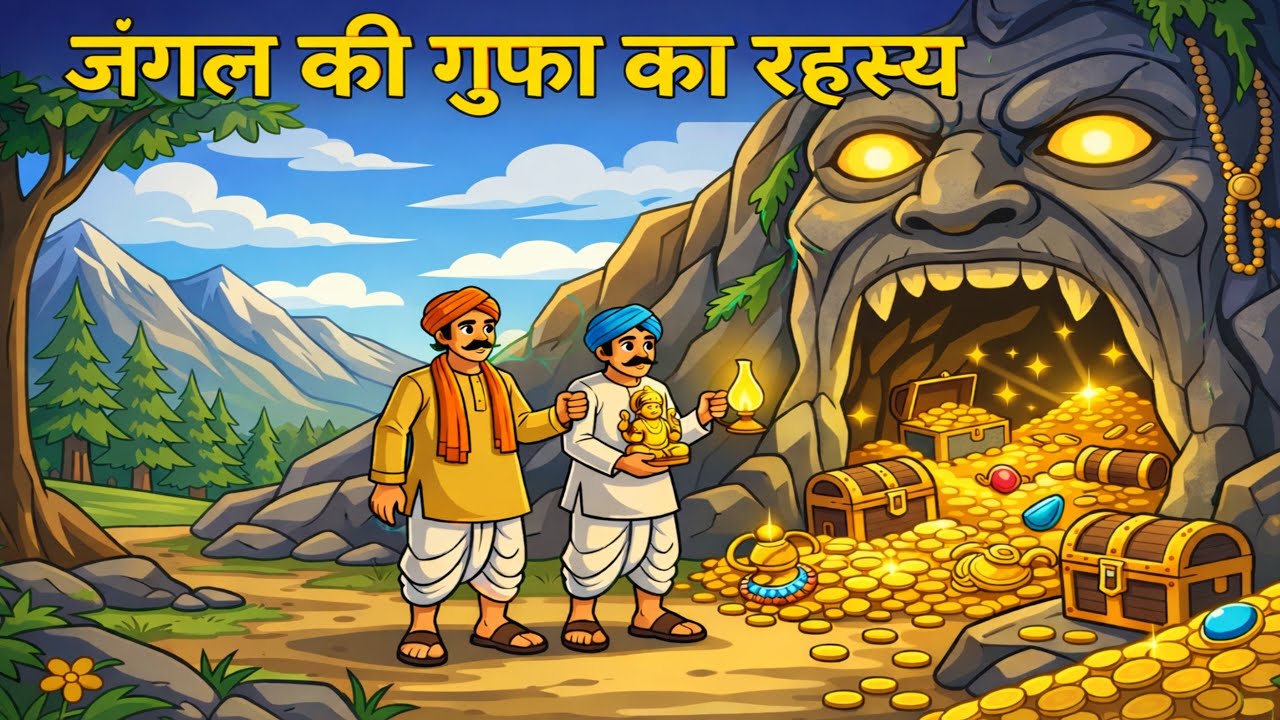 Jungle ki gufa Ka Rahasya||जंगल की गुफा का रहस्य|| moral story||Hindi animation story || new kahani.