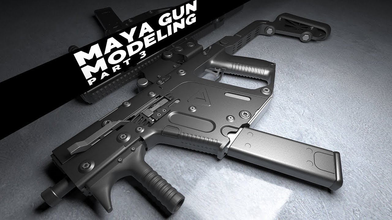 Урок по моделированию оружия на твердой поверхности в Maya, часть 3 — профессиональная детализация