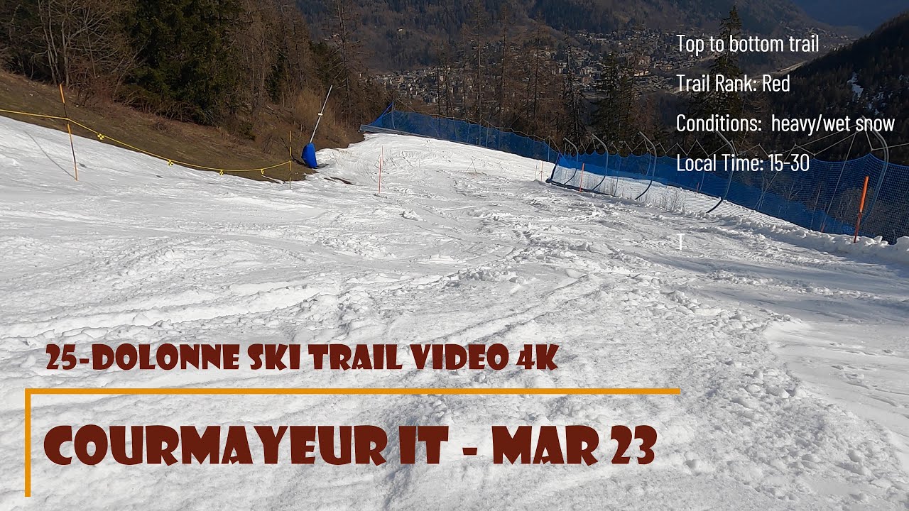Courmayeur Dolonne (25) - The only top to bottom red run that gets you back to the town