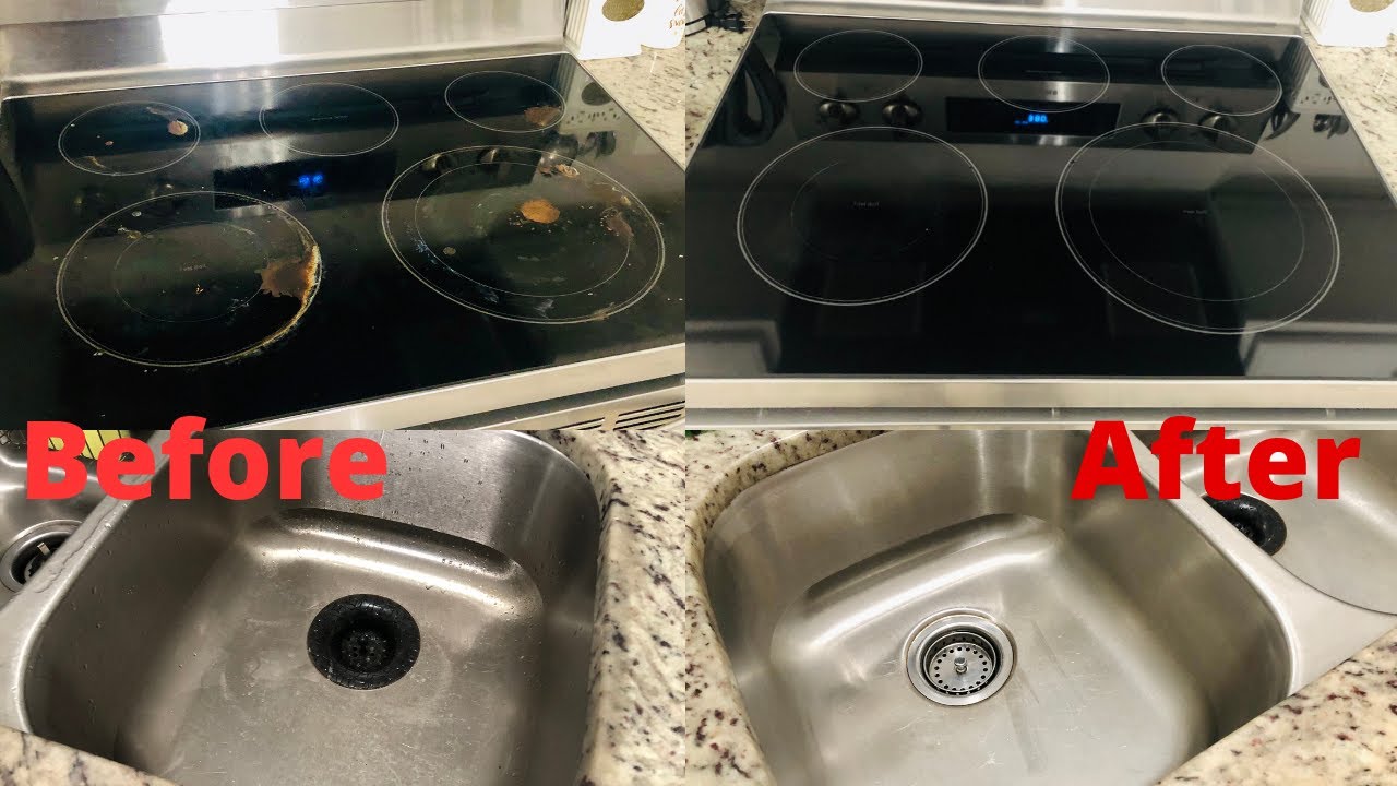 Afghan mom kitchen cleaning tips | how to clean the kitchen's sink and stove and make them shiny