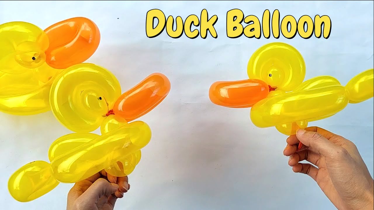 How to make balloon animal DUCK. Easy steps to make balloon duck, balloon twisting duck.