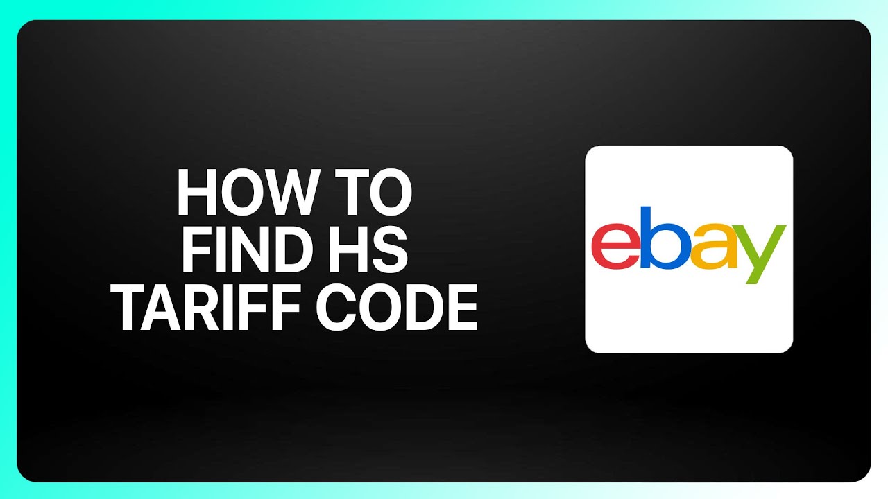 How To Find Hs Tariff Code On Ebay Tutorial