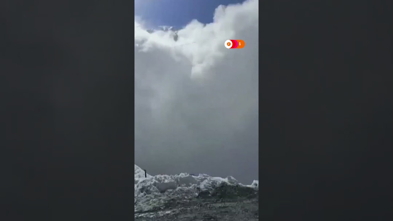 Massive avalanche in India caught on video #shorts