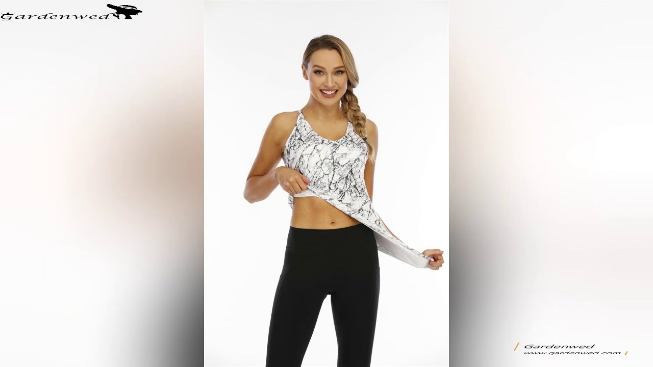 Workout Tank Tops for Women with Built in Bra Yoga Activewear | Gardenwed