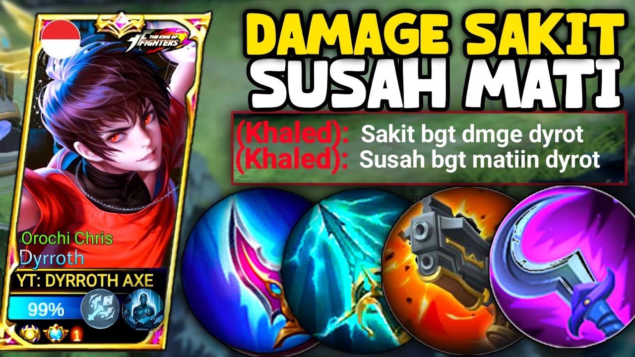 Damage Sakit Susah Mati!! Build Dyrroth Tersakit 2025 - Item Dyrroth Tersakit 2025