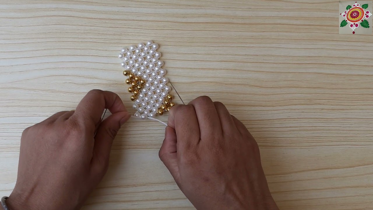 How to make bandhanwal at home| DIY pearl toran| how to make easy&nbsp; moti toran at home|wall hanging