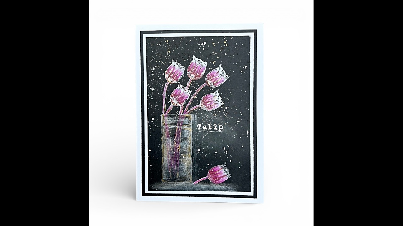 Tulip Card using metallics #tracyevansboutiquedesigns #stamping