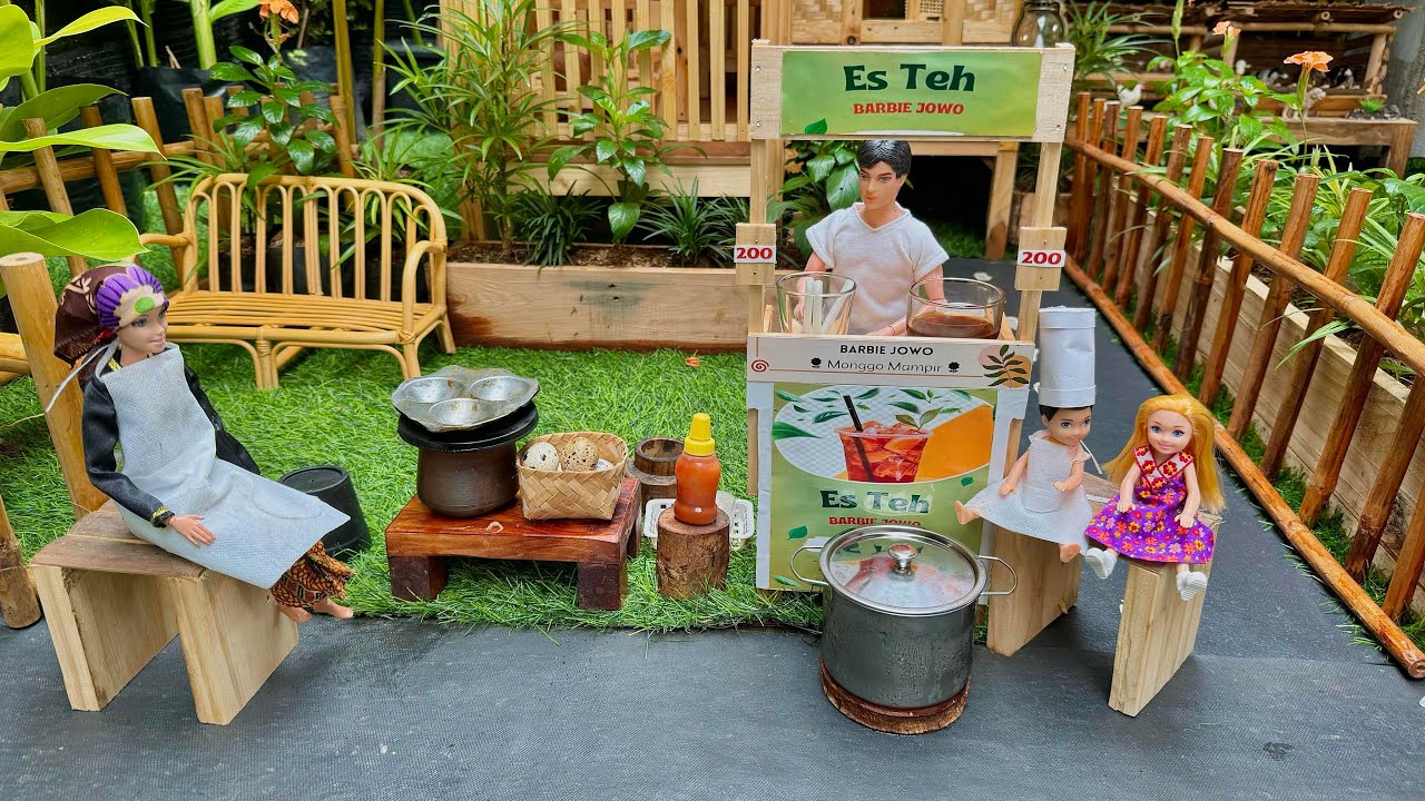Barbie jowo jualan es teh dan telor congkel #barbiejowo #funny #masakmasakan