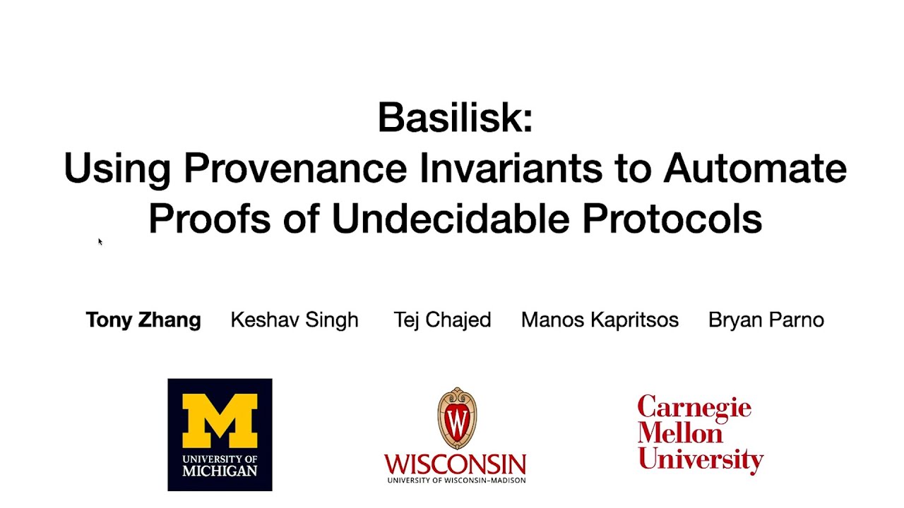 OSDI '25 - Basilisk: Using Provenance Invariants to Automate Proofs of Undecidable Protocols