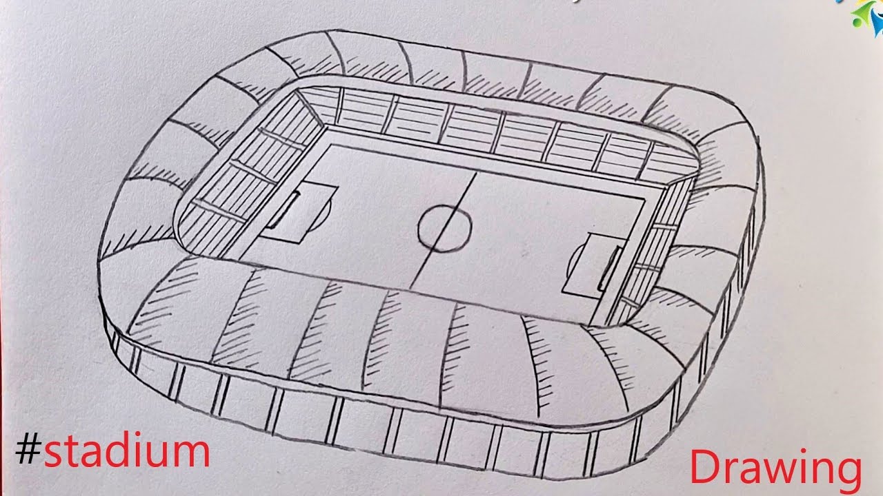 How to draw a Stadium || #Playground #Field