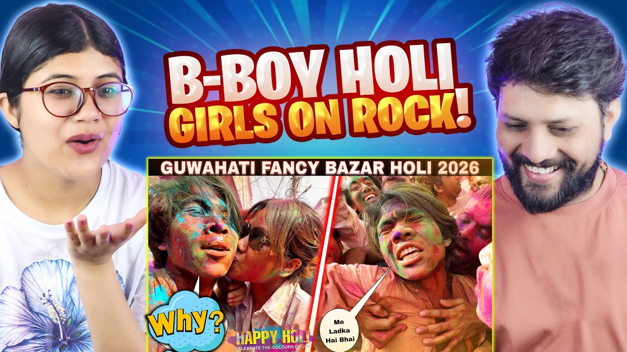 Northeast Biggest Holi | B Boys SHOCKED by Fancy Bazar Celebration | Girls on Rock 🔥#northeastindia