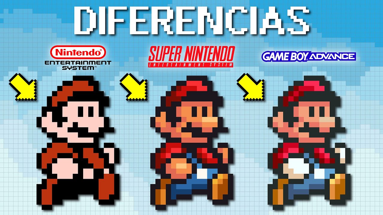 Mario Pixel Art comparando sus tres versiones de Super Mario Bros 3