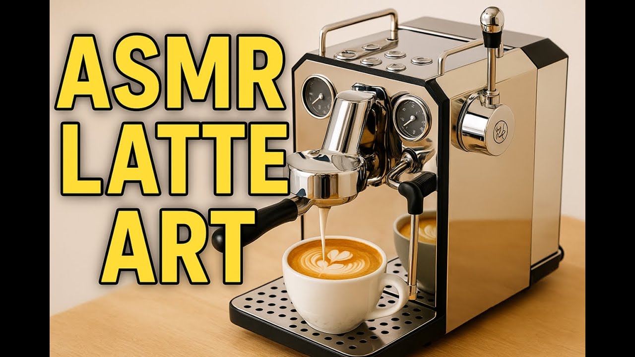 Full Latte Process ASMR 🌸 | Espresso, Milk Froth & Latte Art