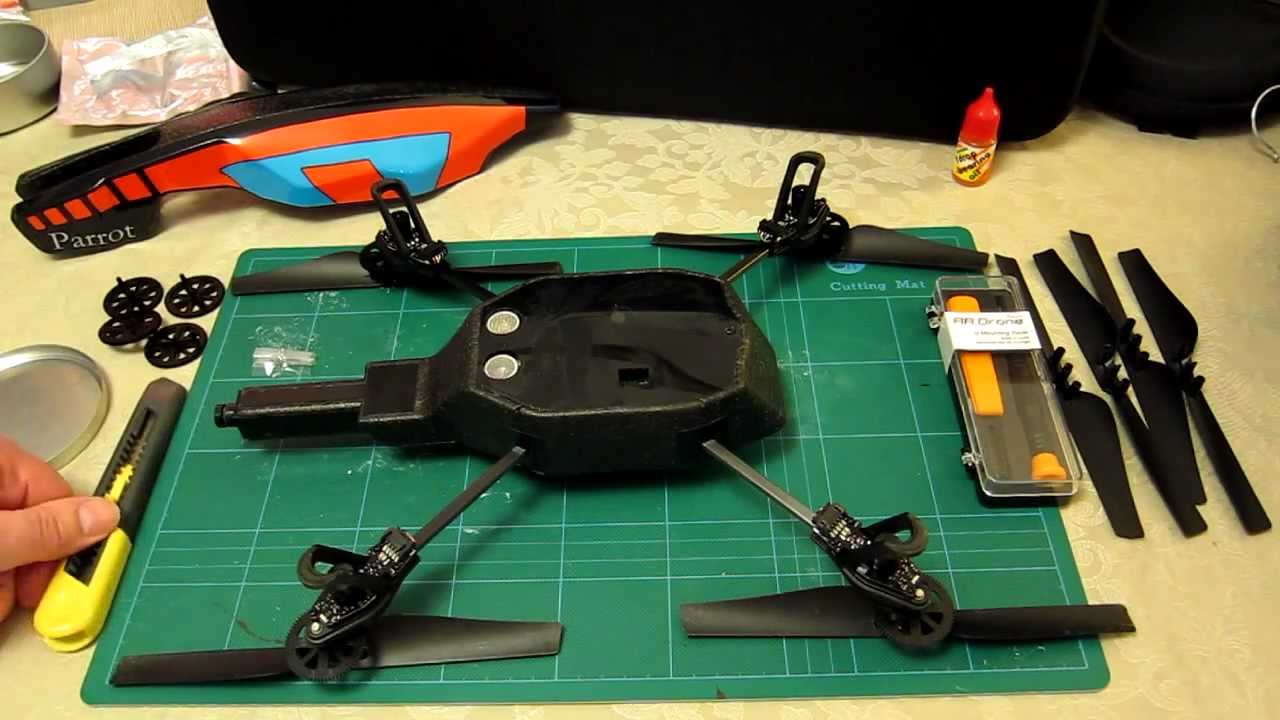 Parrot AR Drone 2.0 - Repair Part 1 of 4 - Remove Central Cross to Replace - Step by Step