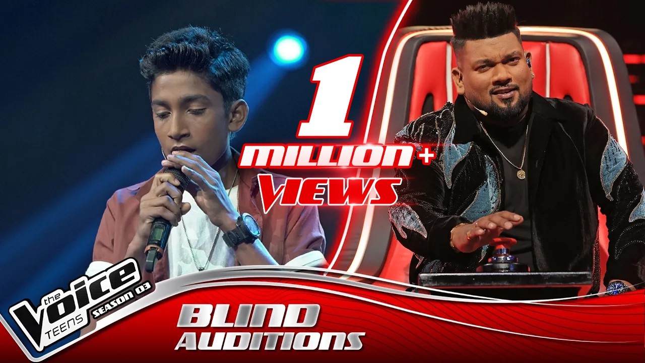 Vinithu Dhananjaya | Ahi Dara ( ඇහි දාර ) | Blind Auditions| The Voice Teens Sri Lanka S3