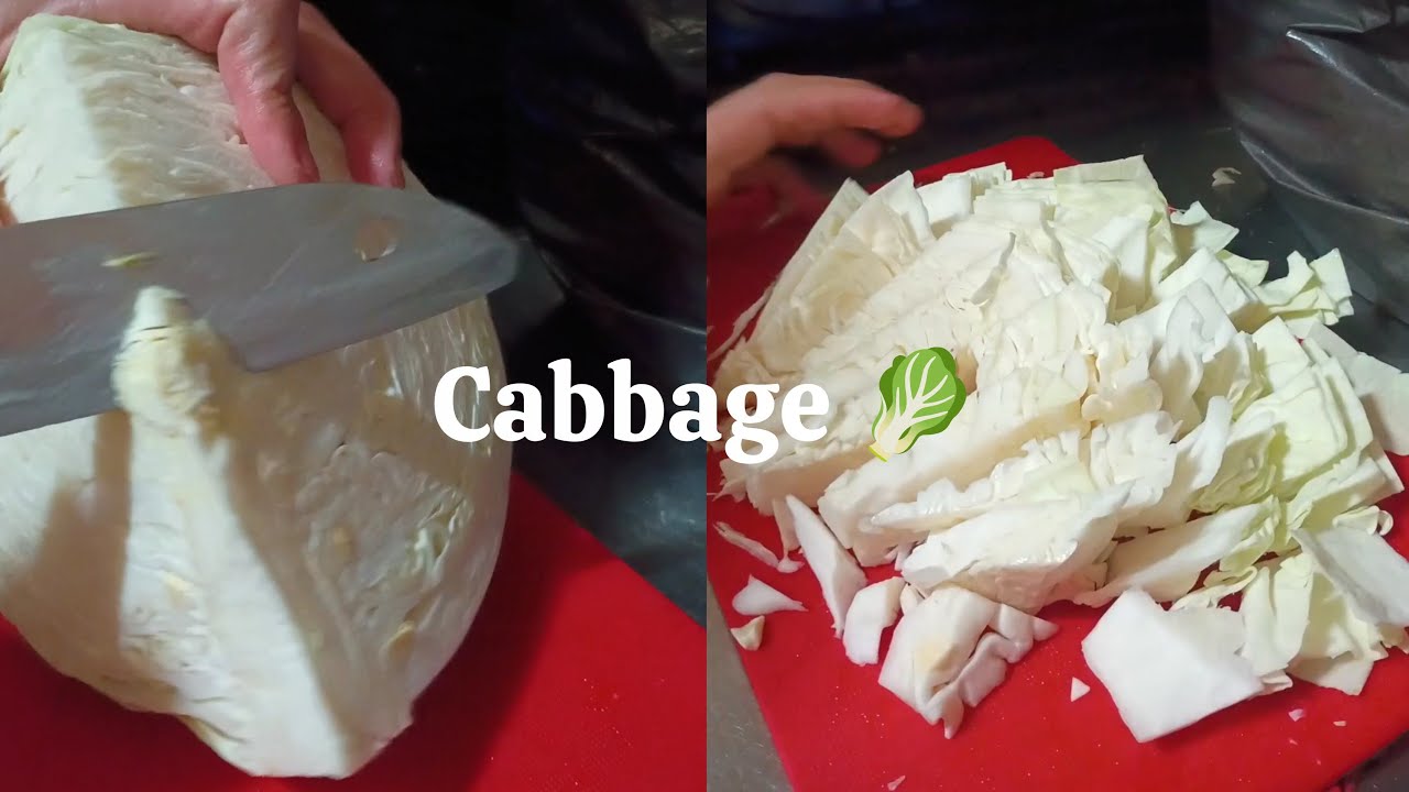 Criz cutting crunchy cabbage🤧