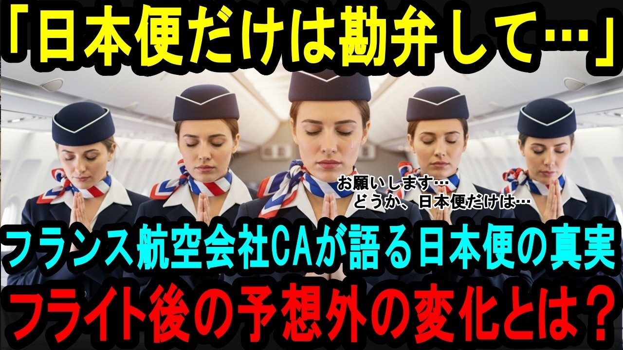 【海外の反応】「日本便だけは許してください…」エールフランスの全ベテランCAたちが、日本便を恐れおののく驚愕の理由とは？