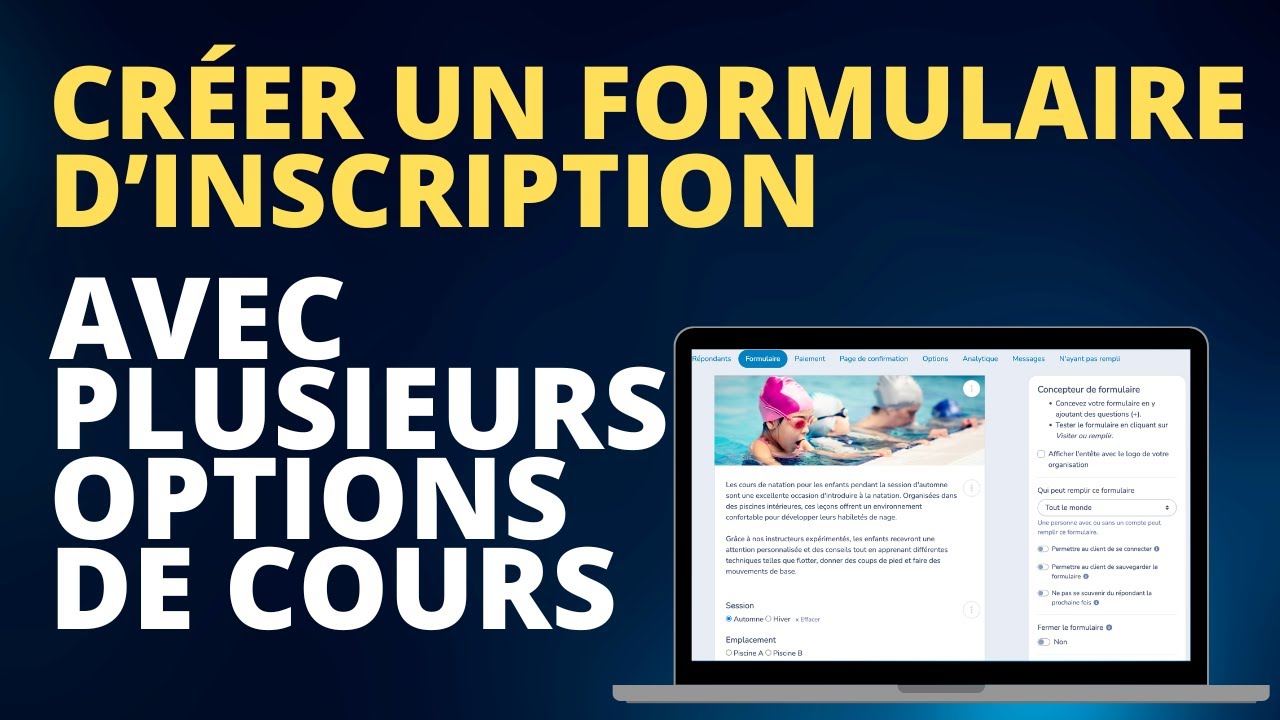 Créer un formulaire d’inscription avec plusieurs options de cours