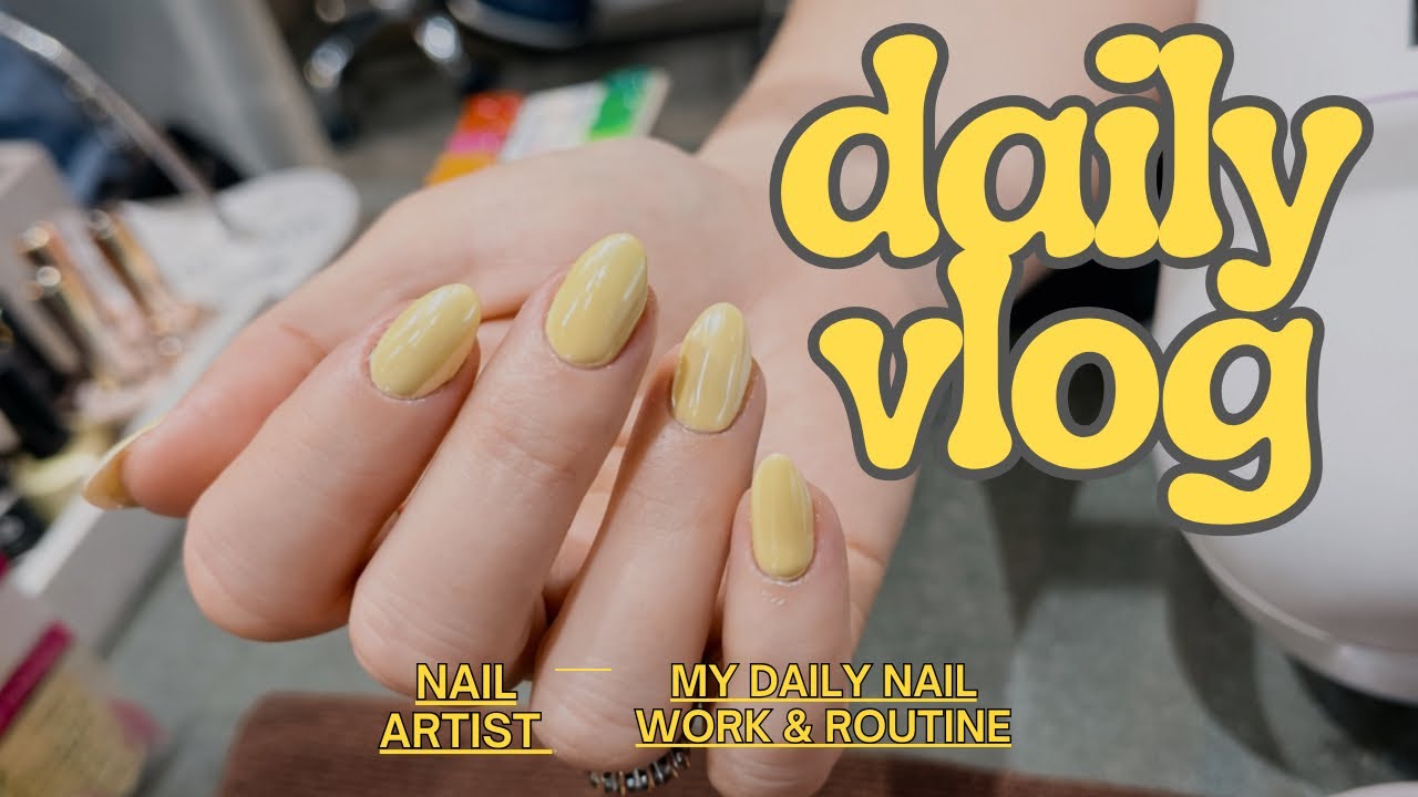 Yellow DND 290 Nails 💛 Simple Summer Gel Nail Design | Nail Work Vlog