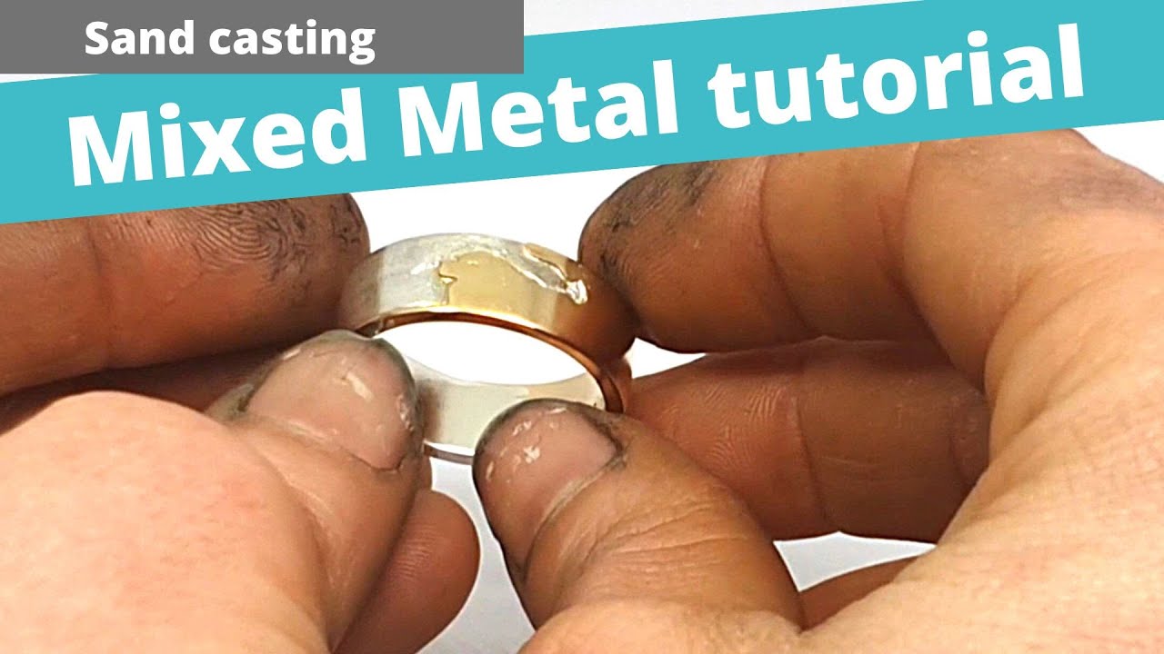 Sand casting tutorial - Mixed Metal ring - Twice cast technique