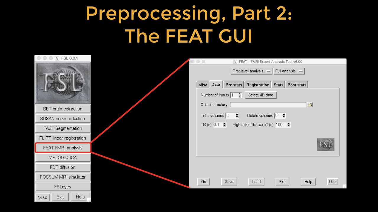 Краткий курс по фМРТ №4б: Предварительная обработка, часть 2 — графический интерфейс FEAT