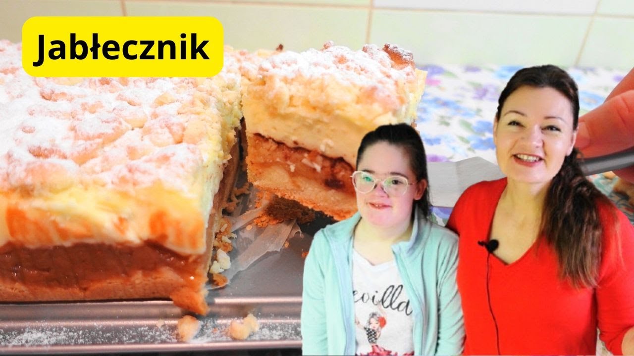 🥰Ciasto na niedzielę! Pyszny jabłecznik z budyniem plus sok jabłkowy gratis 🥰👍