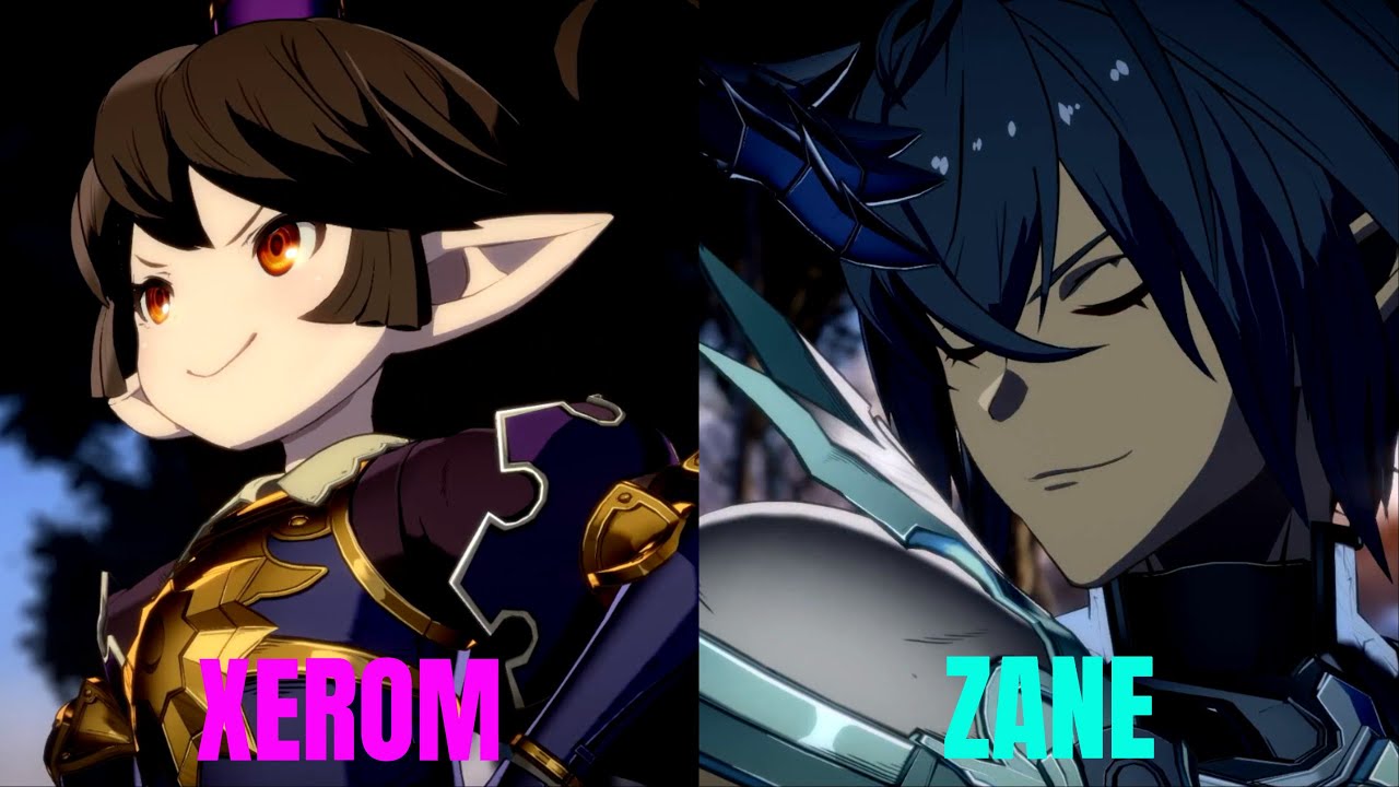 GBVSR High Level Gameplay Xerom Charlotta VS Zane Grimnir