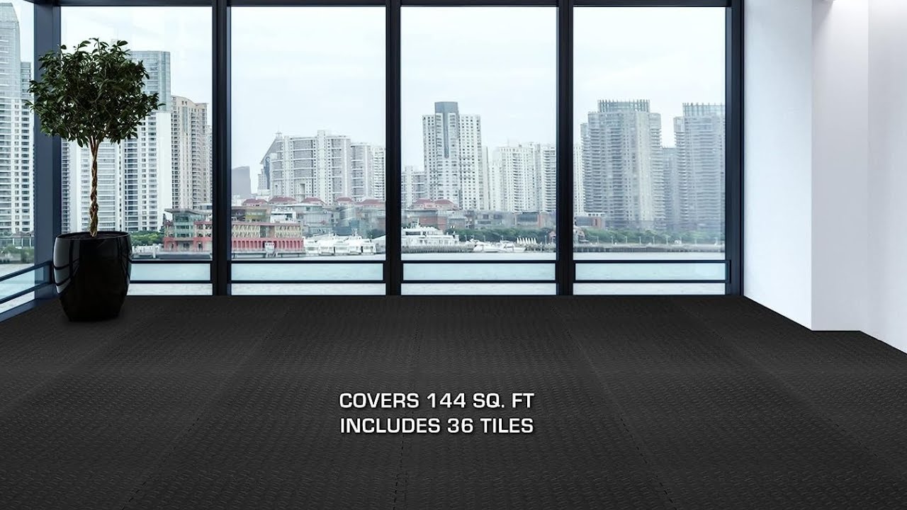 ProsourceFit Puzzle Exercise Mat &frac12;&rdquo;, EVA Interlocking Foam Floor Tiles for Home Gym, Mat for Home