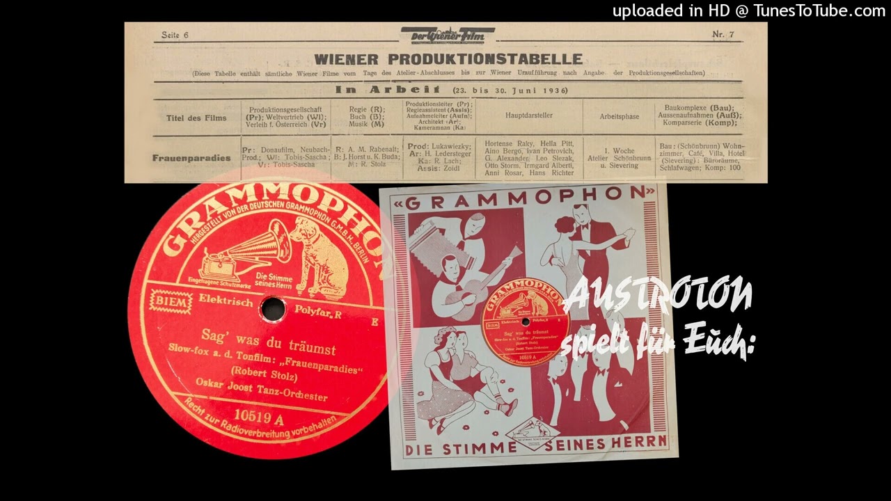 Oscar Joost Tanzorch.: Sag', was du träumst - Slowfox (Berlin 1936)