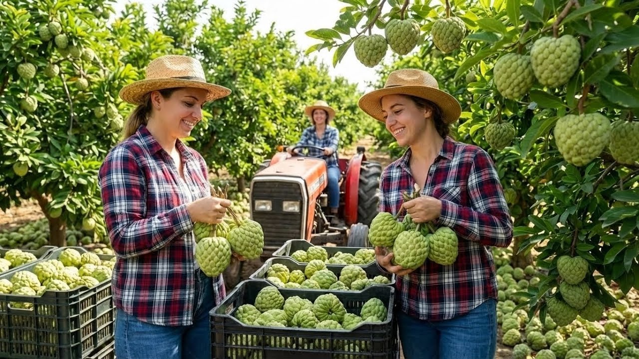 Inside USA’s Biggest Custard Apple Mega Farm | $120 Million High-Profit Fruit Farming Documentary