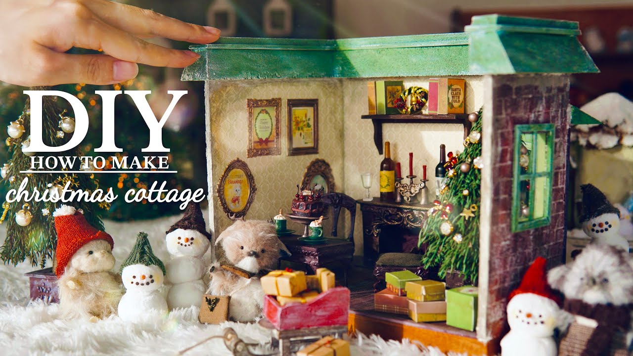 DIY🎄Как сделать миниатюрный рождественский домик
