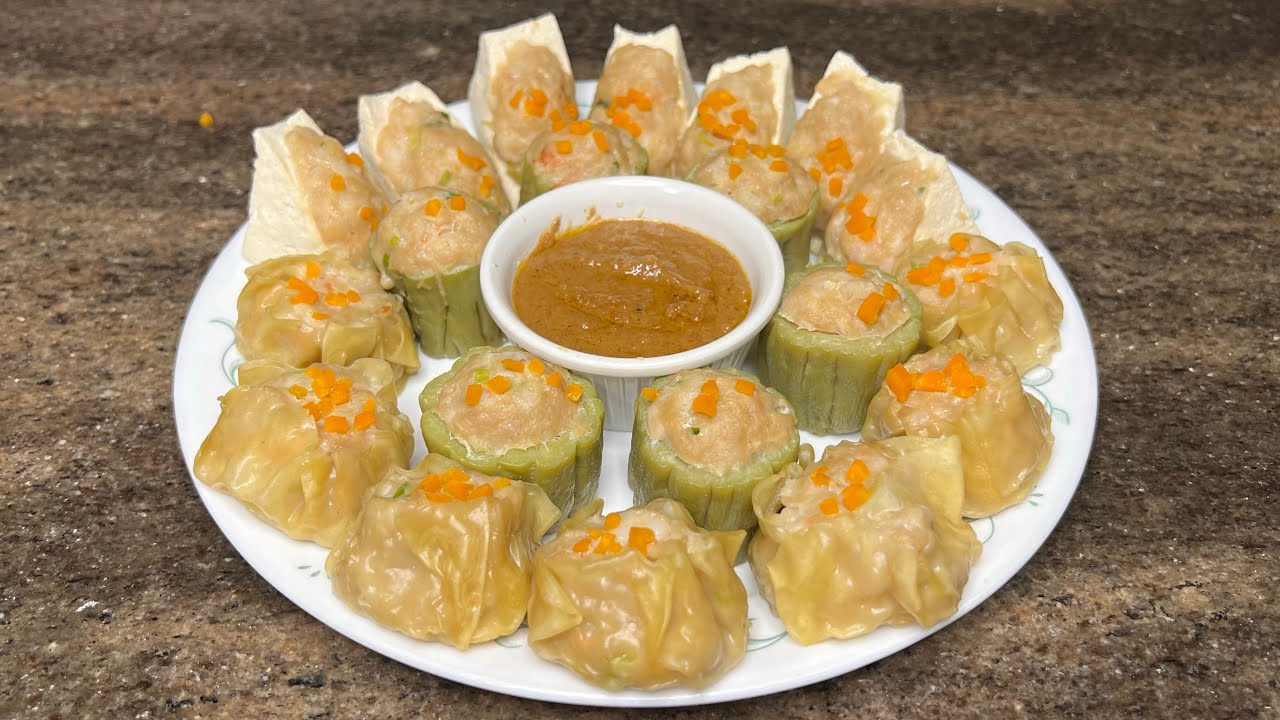 Shumai ayam udang bengkoang.Kenyal,krenyes dan juicy