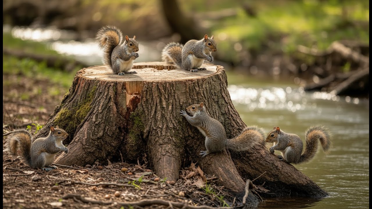 TV FOR CATS   Relaxing and Stress Reducing Natural Squirrel