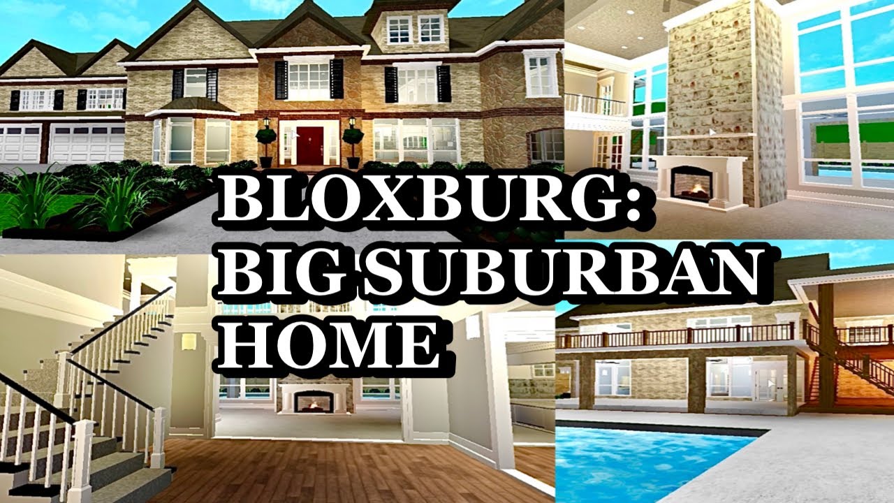 BLOXBURG - BIG SUBURBAN HOME SPEEDBUILD/TOUR | ROBLOX