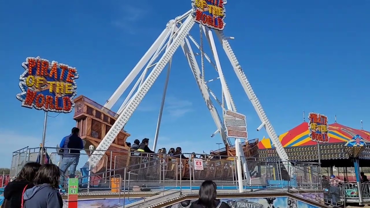 checking out the rides at the Rio Grande Valley Livestock fairgrounds.