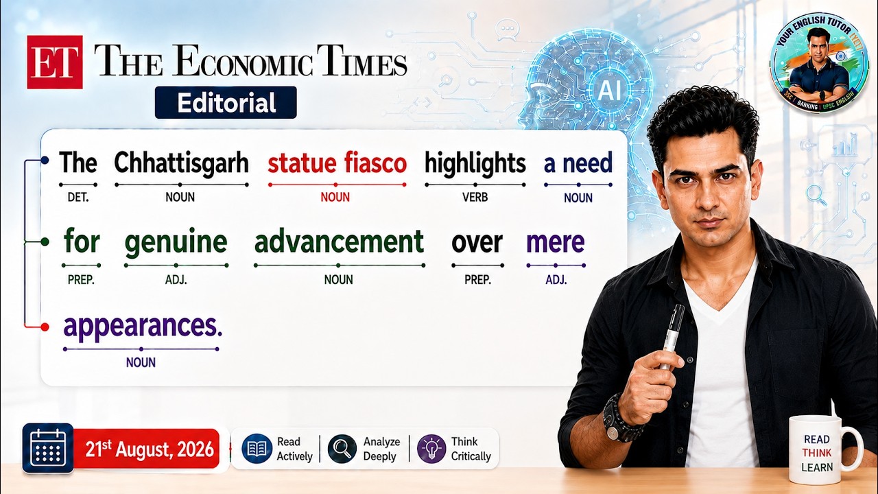 21 August 2026 || Economic Times Editorial || Learn English Through Newspaper || The Bronze Age