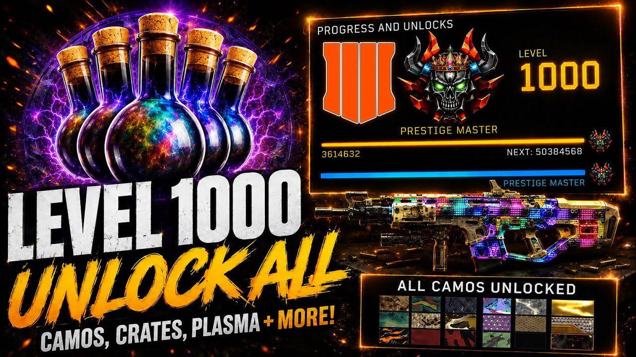 BLACK OPS 4 UNLOCK ALL MULTIPLAYER/ZOMBIES/BLACKOUT LOBBY (How to mod your account on BO4)