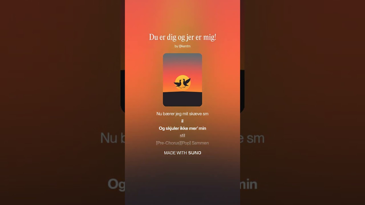 Du er dig og jeg er mig!