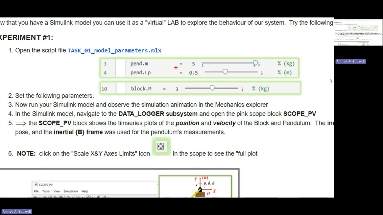 41056 Machines and Mechanisms A: TUT Week 12 2025 05 15 Part 1 Vertual Lab 1