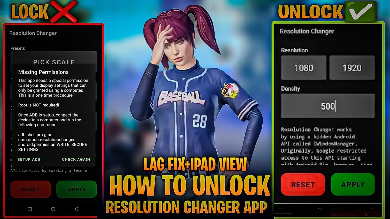 HOW TO UNLOCK RESOLUTION CHANGER APP🤔 FOR PUBG LAG FIX AND IPAD VIEW 