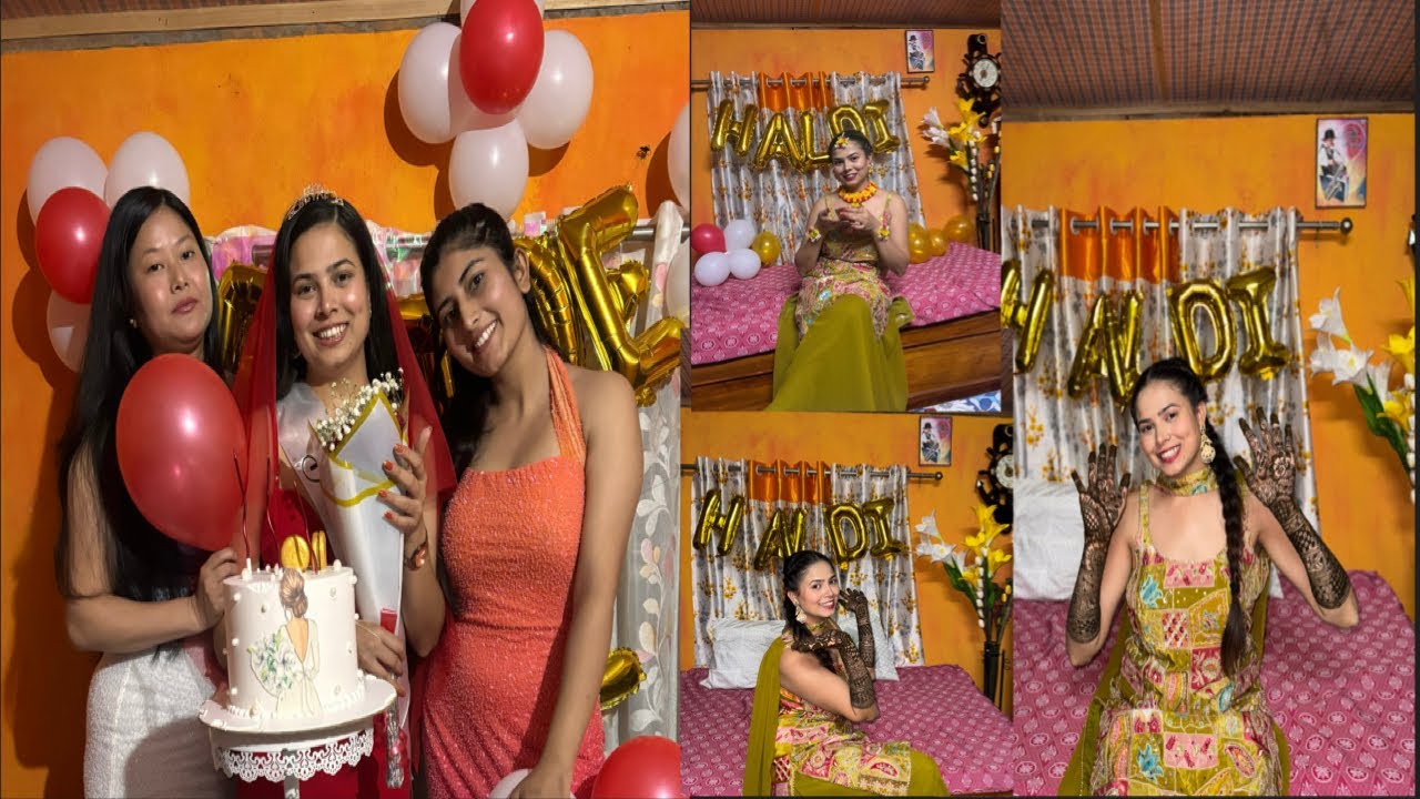 Sweet and simple Haldi & Mendi celebration 🎊with my family and friends 😘😘❤️❤️(4th December vlog 😌)