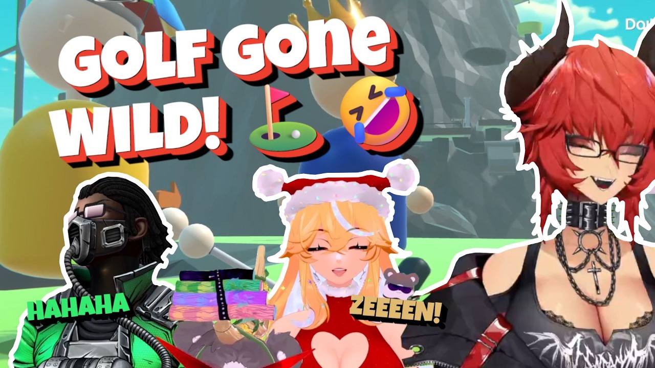 Losing Their Minds Playing This Golf Game Ft. Zentreya Arielle Heavenly Papamutt Blurr & Bluto ⛳😂